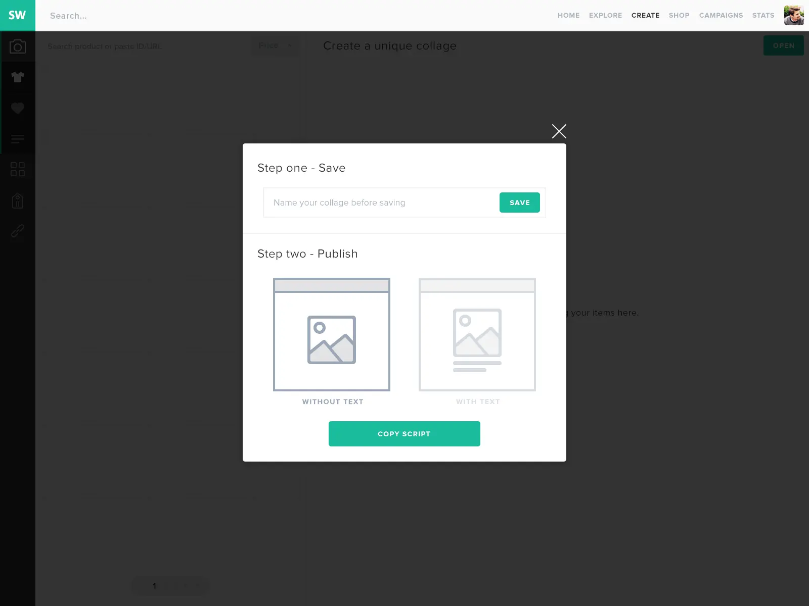 Stylewish Collage Tool